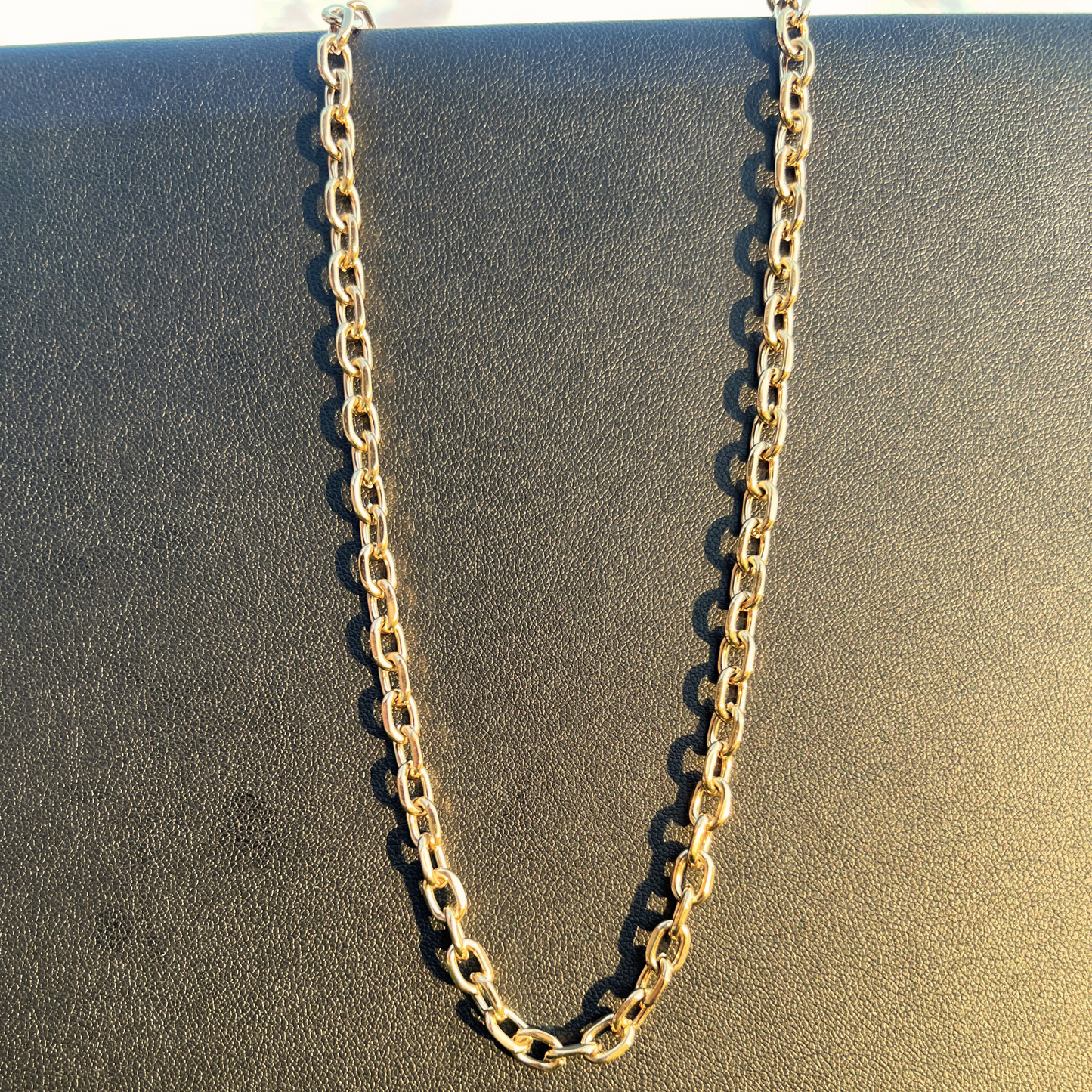 Gold Cable Chain Necklace