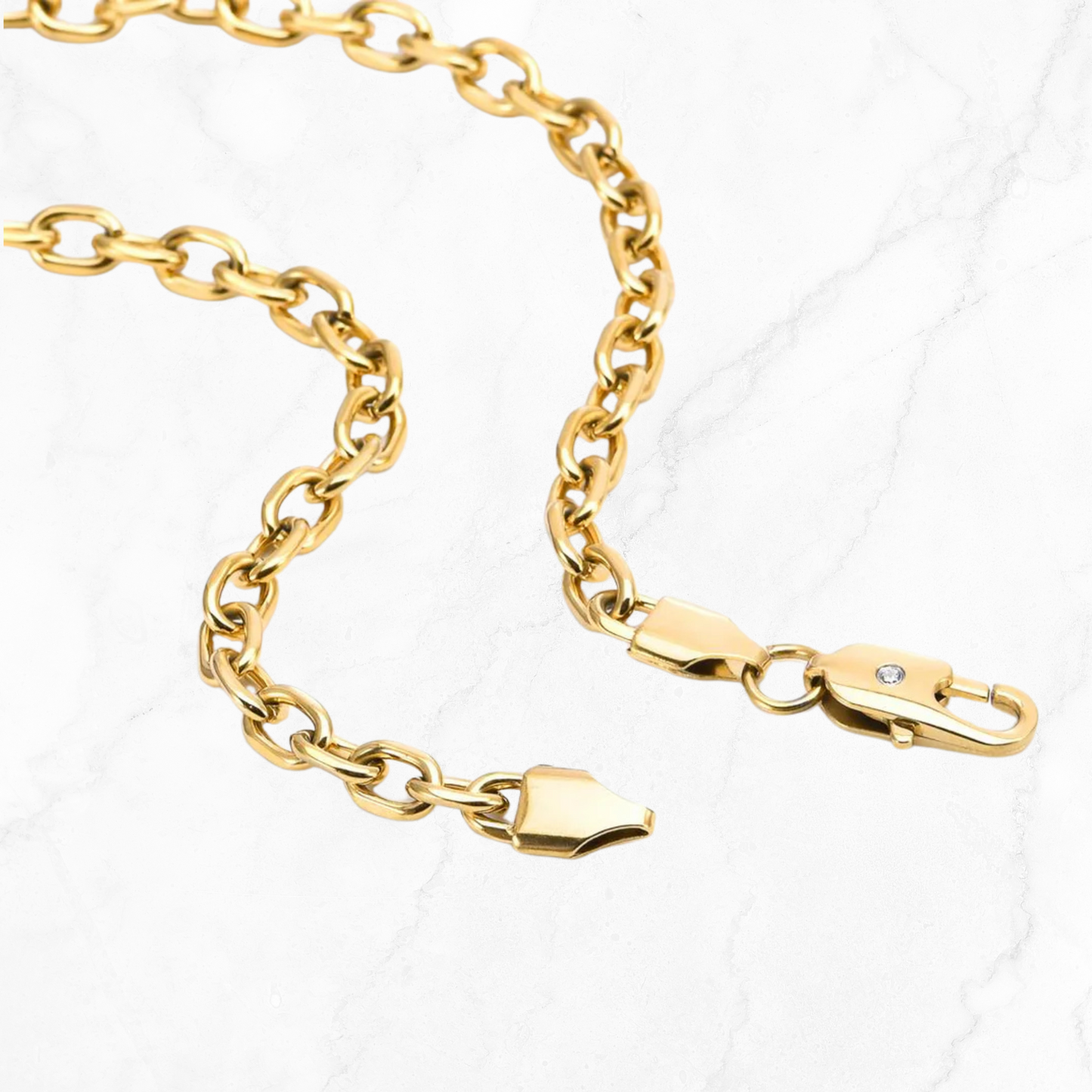 Gold Cable Chain Necklace